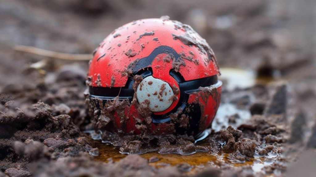 Poké Ball abandonnée dans la boue