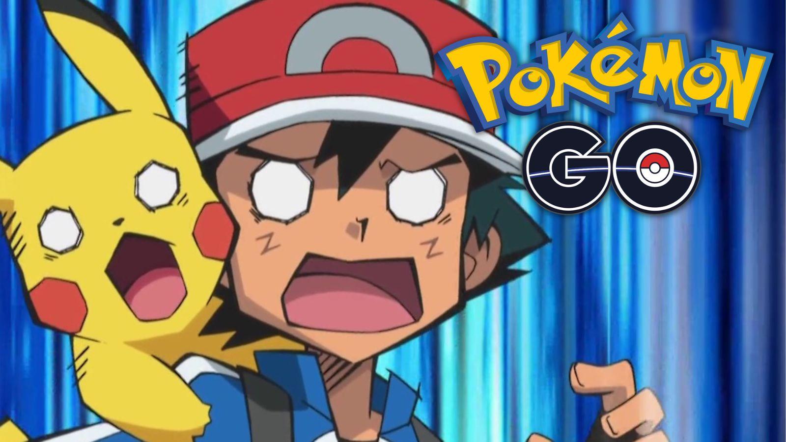 Sacha choqué devant le logo Pokémon Go