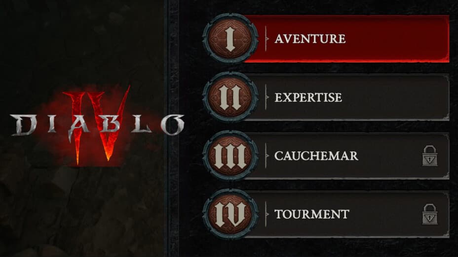 Les différents niveaux de monde dans Diablo 4