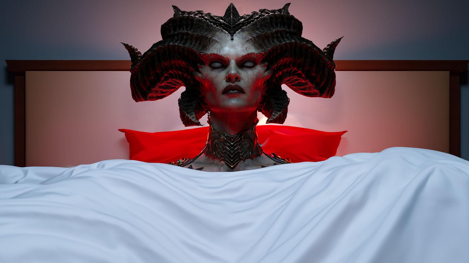 Lilith endormie dans Diablo 4