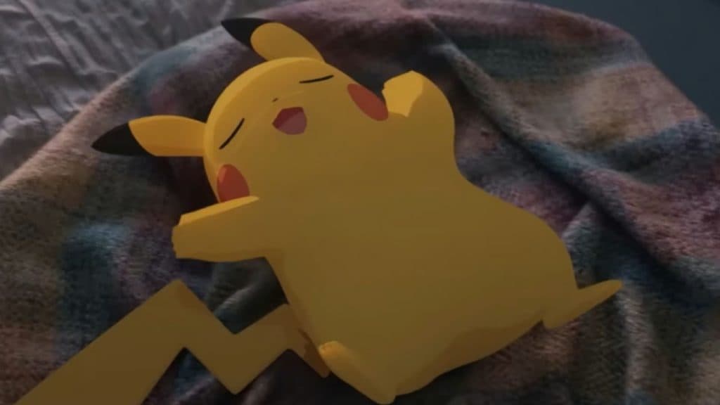 Pikachu endormi dans Pokémon Sleep