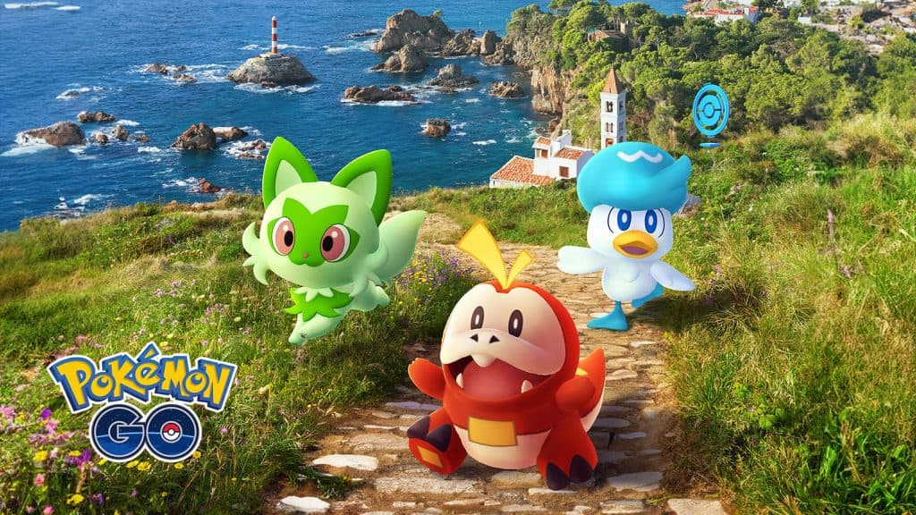 Coiffeton, Poussacha et Chochodile sur Pokémon Go
