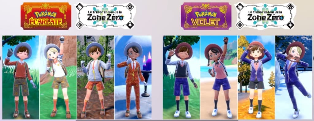 Des nouveaux vêtements pour Pokémon Écarlate & Violet