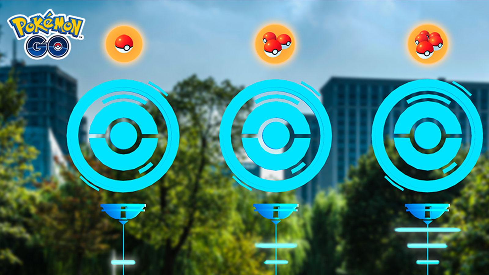 Trois PokéStops sur Pokémon Go