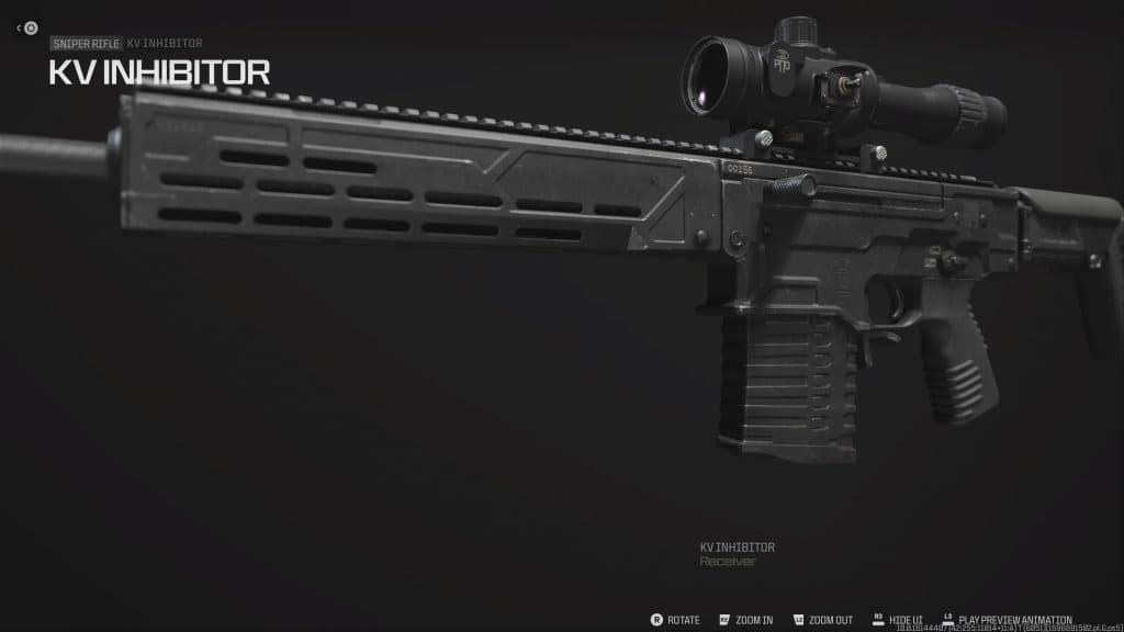 Le fusil de sniper KV Inhibitor dans MW3