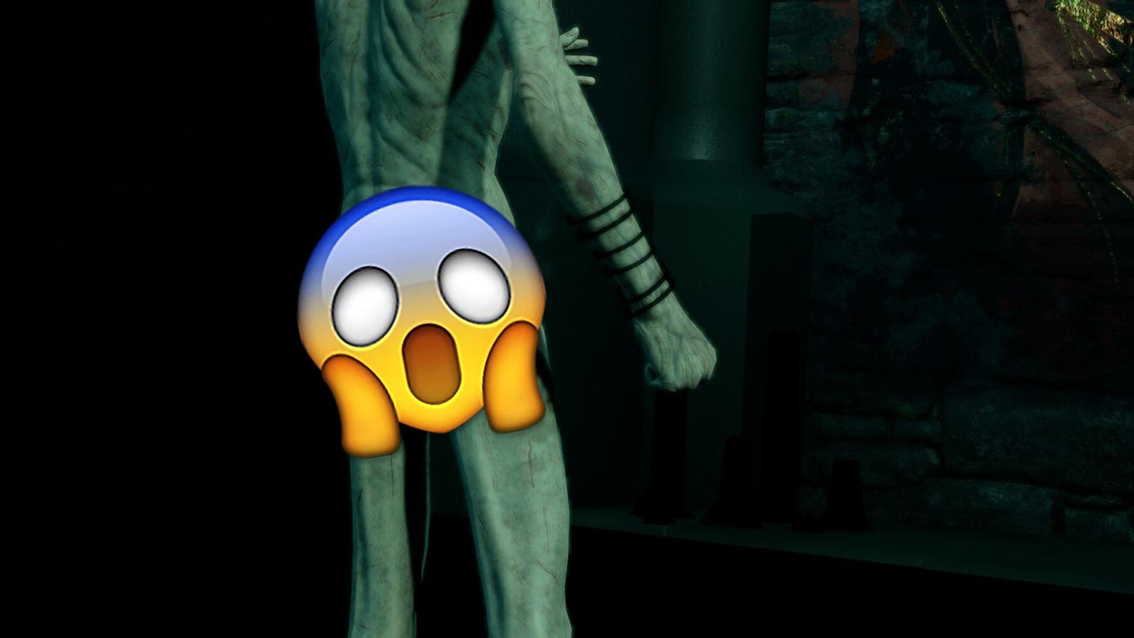 Le corps dénudé de Flétriss caché par un emoji dans Baldur's Gate 3