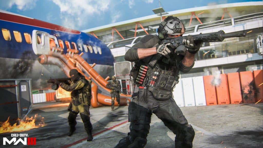 Deux joueurs de Modern Warfare 3 sur la carte Terminal