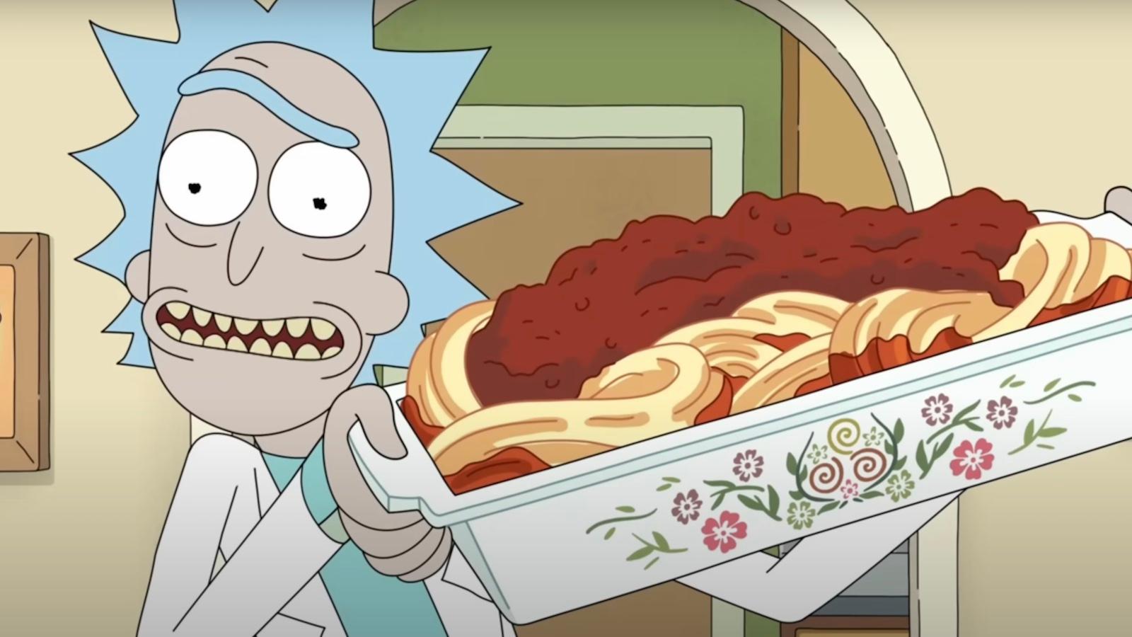 Les spaghetti de Rick dans Rick et Morty Episode 4, Saison 7