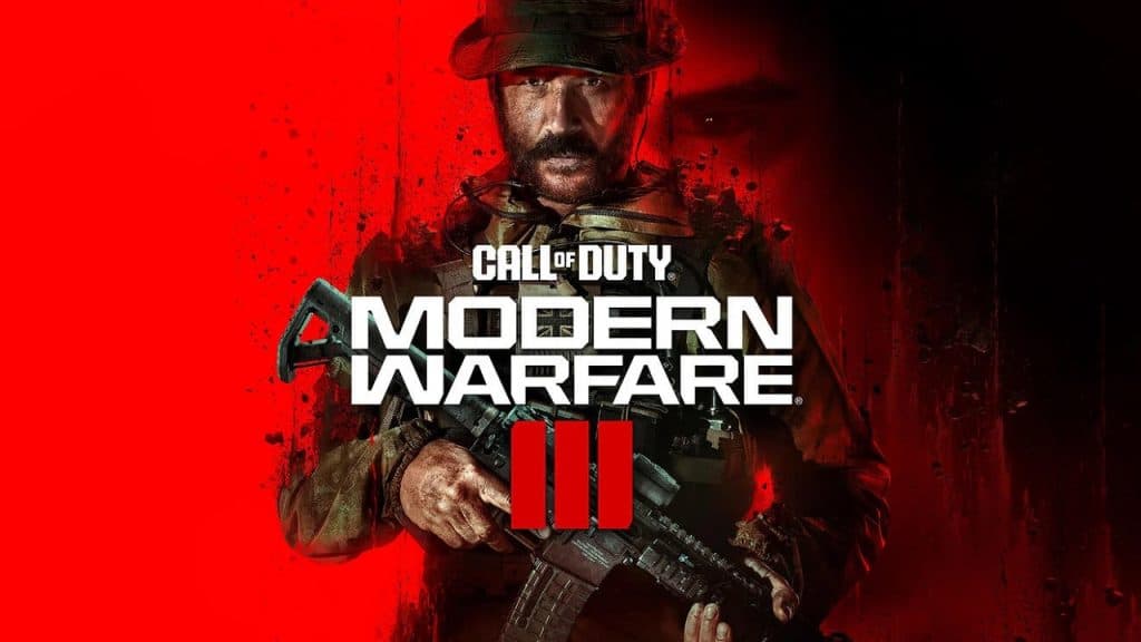 Logo Modern Warfare 3, avec personnage en arrière-plan