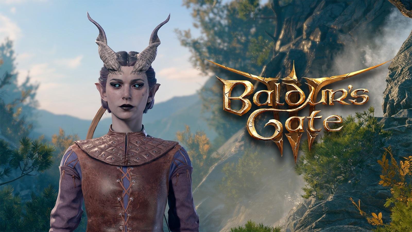 Ecran de création de personnage et logo de Baldur's Gate 3