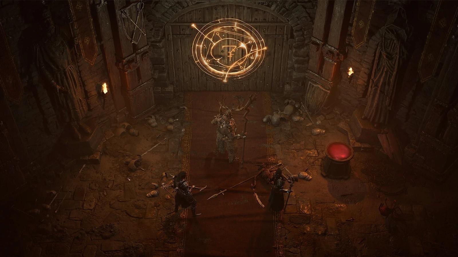 Entrée d'un donjon dans Diablo 4