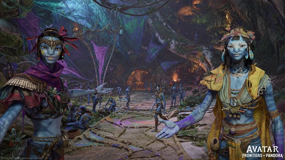 Na'vi qui souhaitent la bienvenue dans Avatar: Frontiers of Pandora