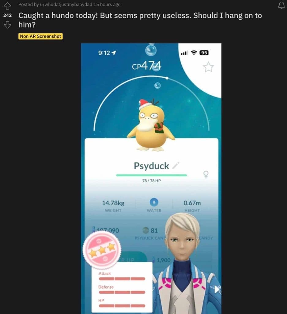 Psykokwak parfait dans Pokémon Go