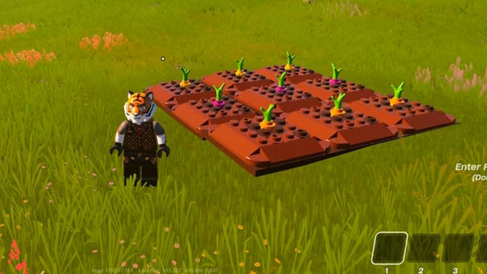 Un jardin dans LEGO Fortnite