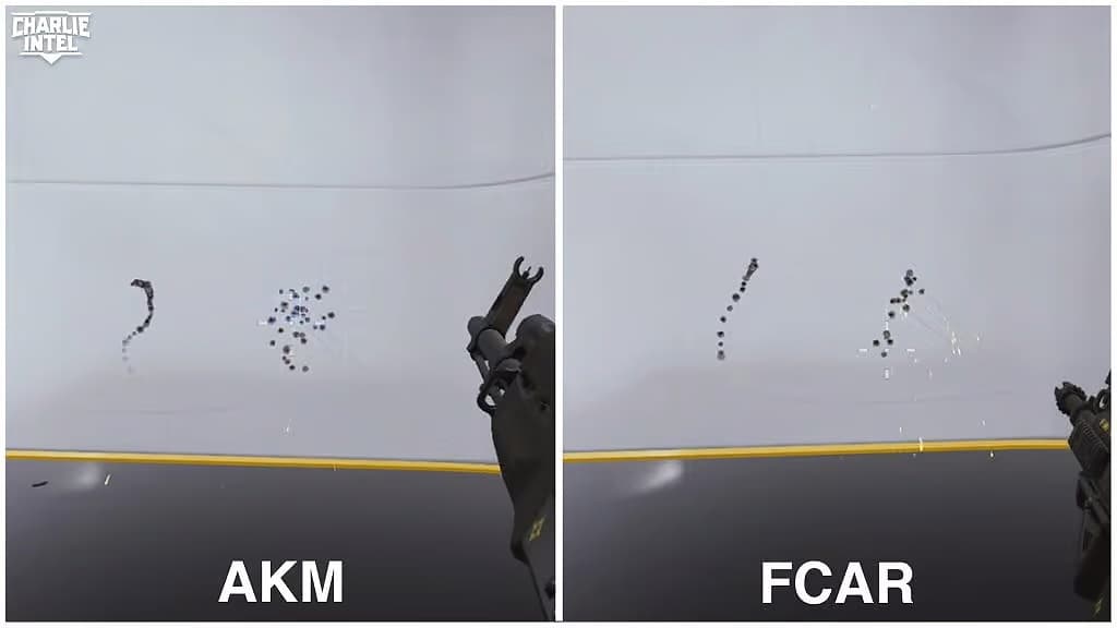 Impacts de balles de l'AKM et FCAR dans The Finals