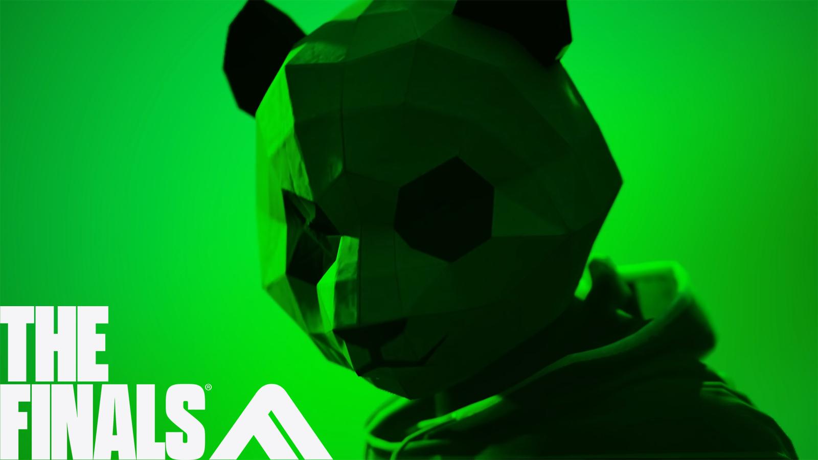 Personnage avec une tête de panda dans The Finals