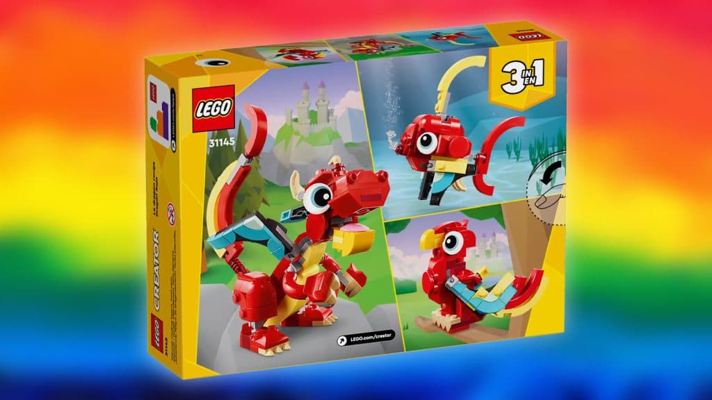 Ensemble LEGO Creator 3-en-1 Le dragon rouge — 31145 de 2024