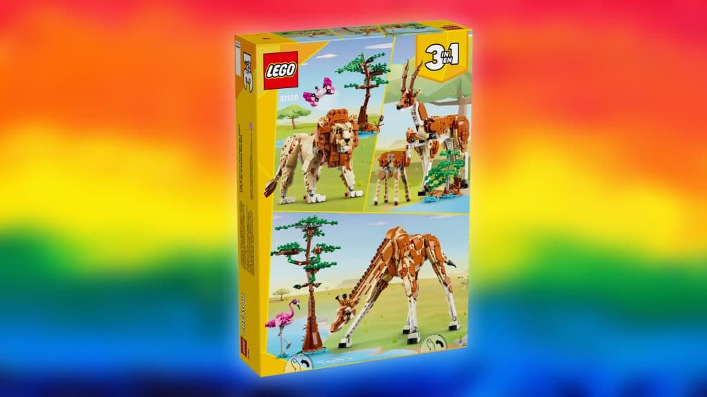 Ensemble LEGO Creator 3-en-1 Animaux Sauvages du Safari — 31150 de 2024