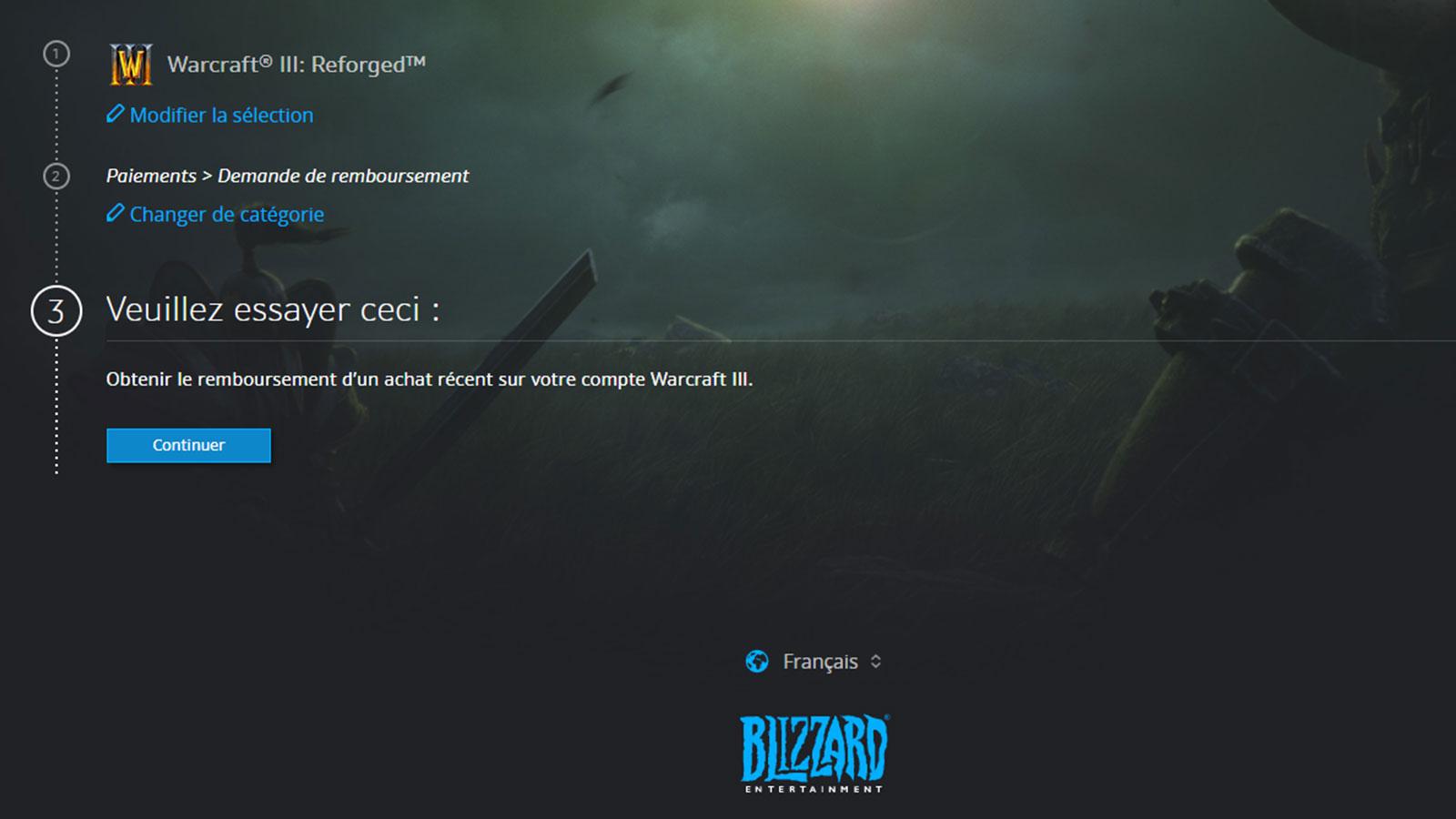 Il est désormais possible de se faire rembourser automatiquement Warcraft III : Reforged