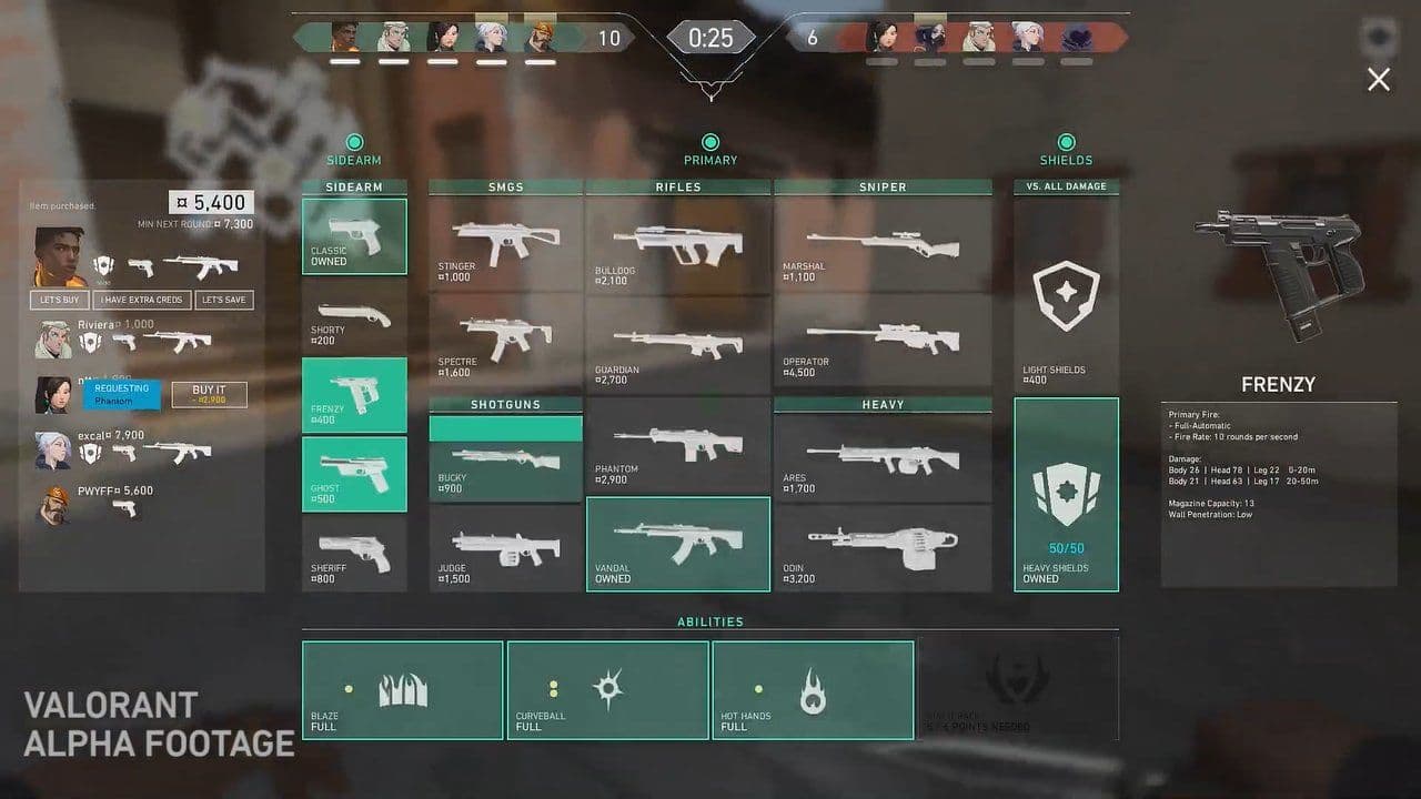 Valorant capture écran d'achat Riot Games