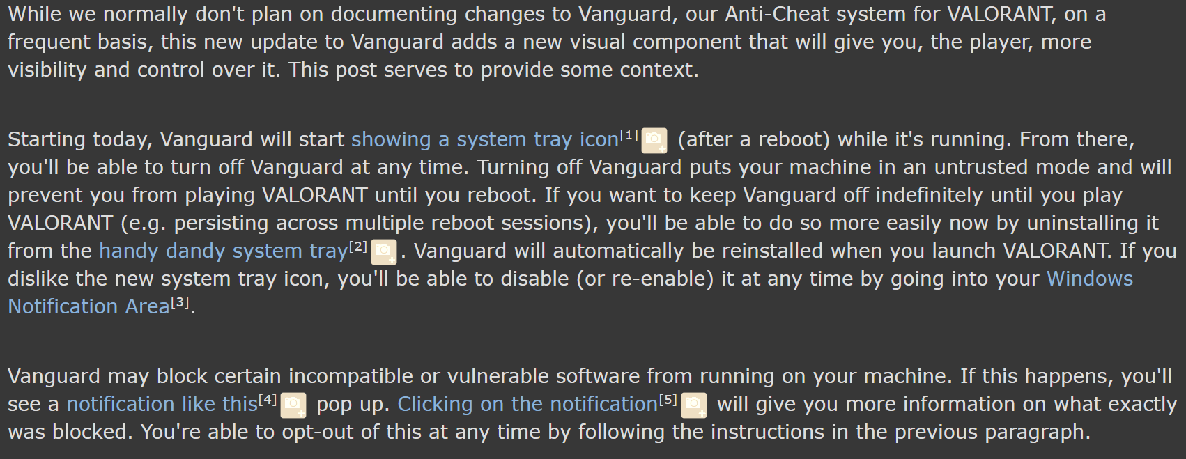 Reddit : Valorant about vanguard
