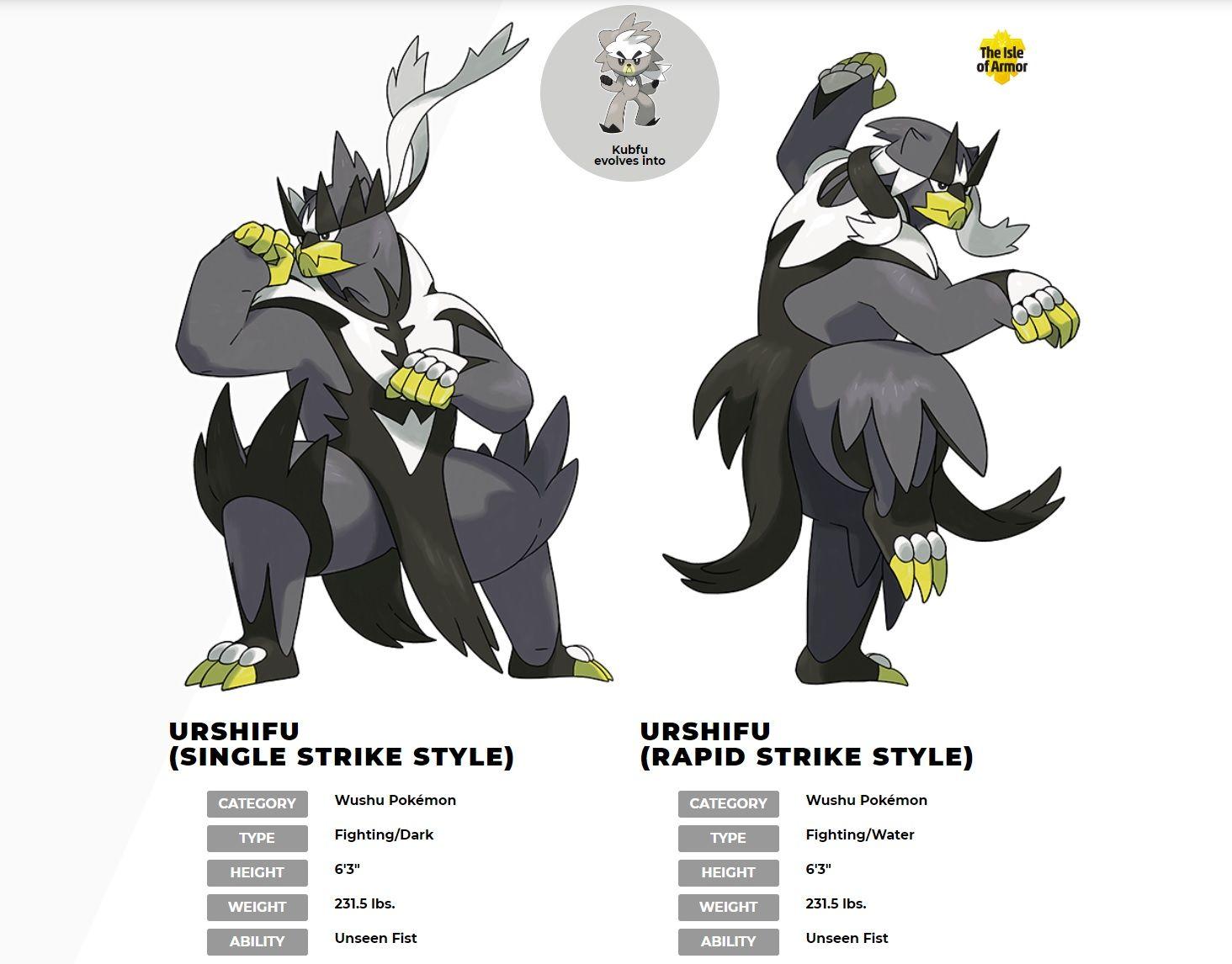 Pokémon île solitaire de l'armure Shifours évolutions Pokémon Company Game Freak