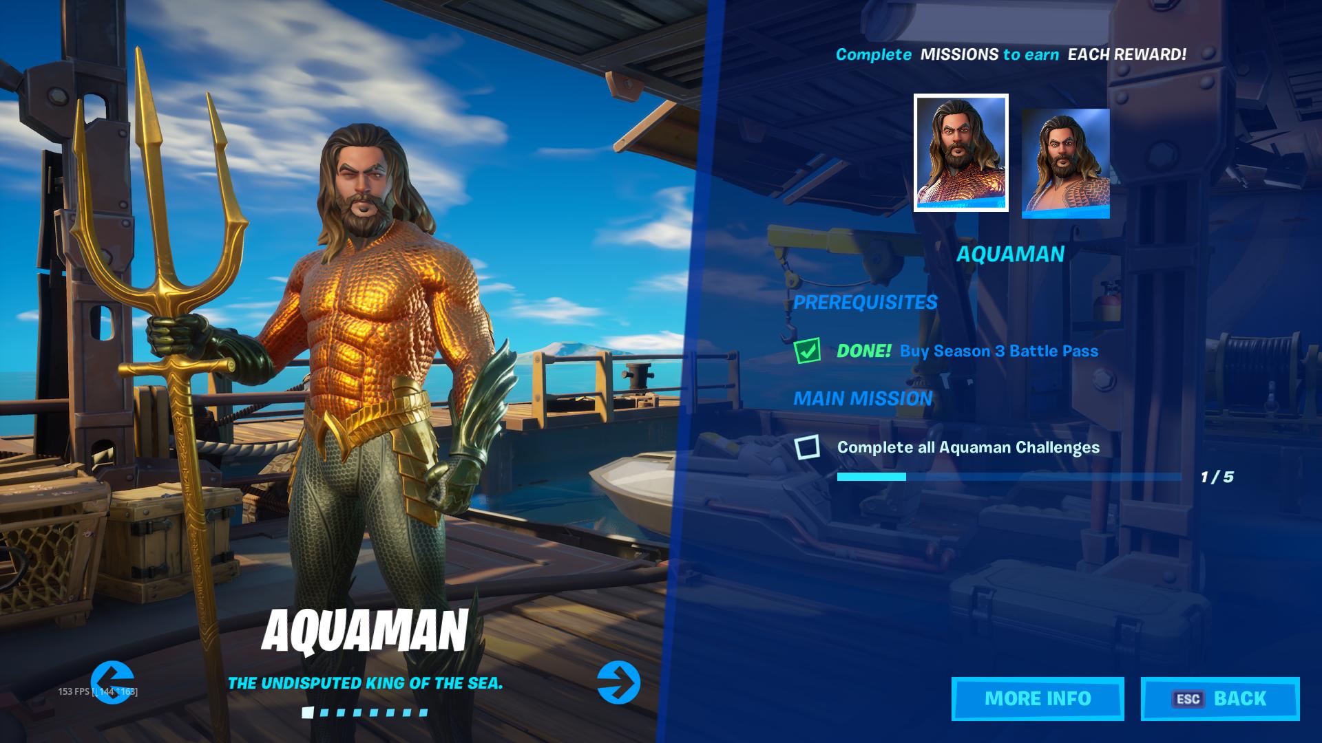 Fortnite Epic Games Aquaman skin