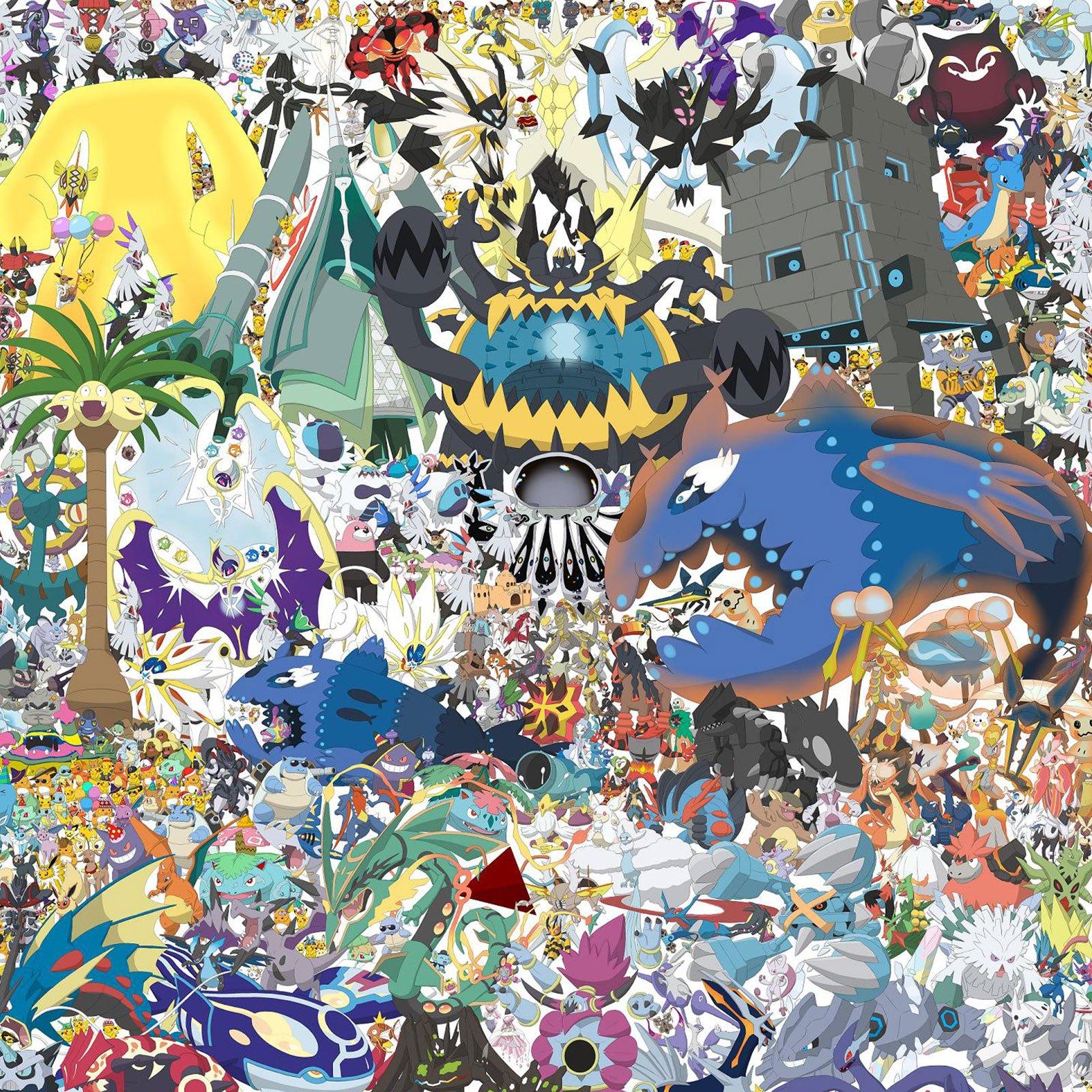Le dessin avec tous les Pokémon de Duifel