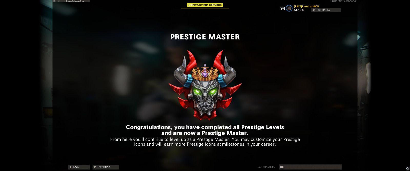 Prestige master icone  BOCW Lorenso0 Treyarch