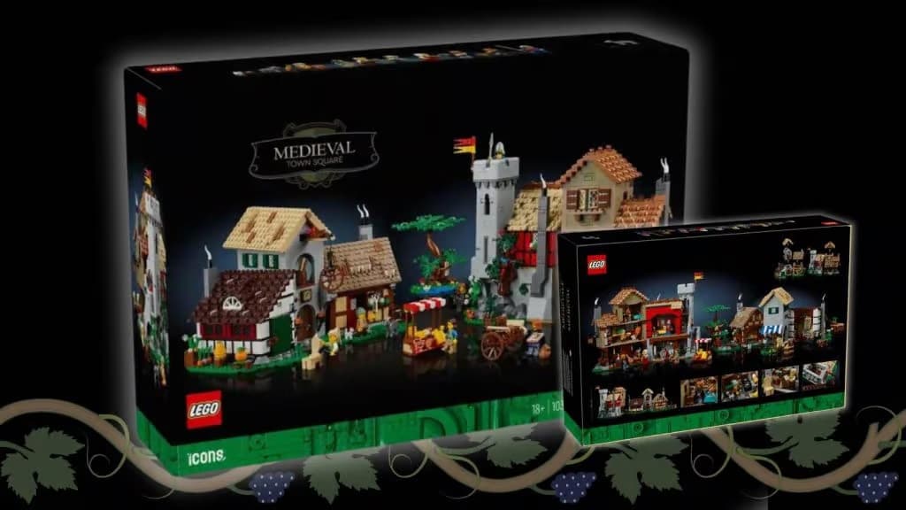 Boîte de l'ensemble LEGO Icons La place de la ville médiévale - 10332