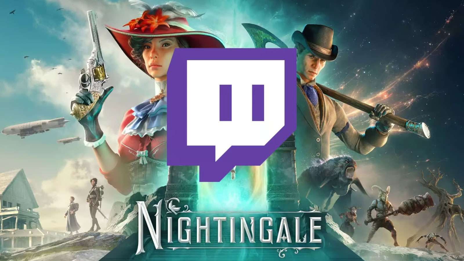 Nightingale jeu et logo Twitch