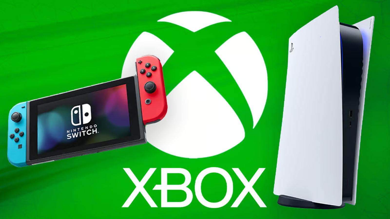 Xbox et consoles PS5 et Nintendo Switch