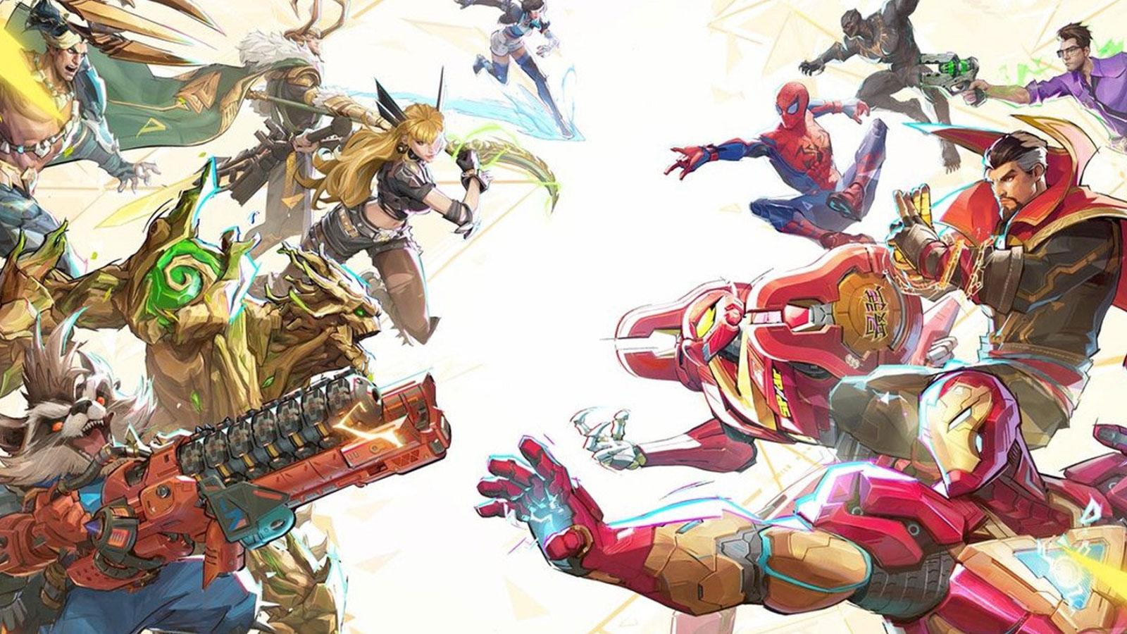 Marvel Rivals affiche du jeu avec les personnages