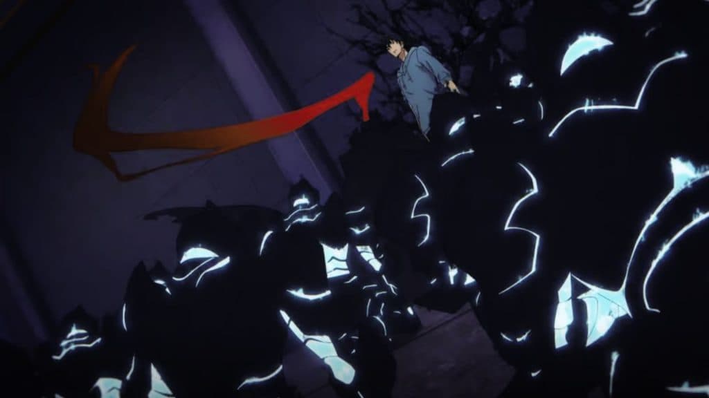 Sung Jinwoo et son armée des ombres dans l'anime Solo Leveling