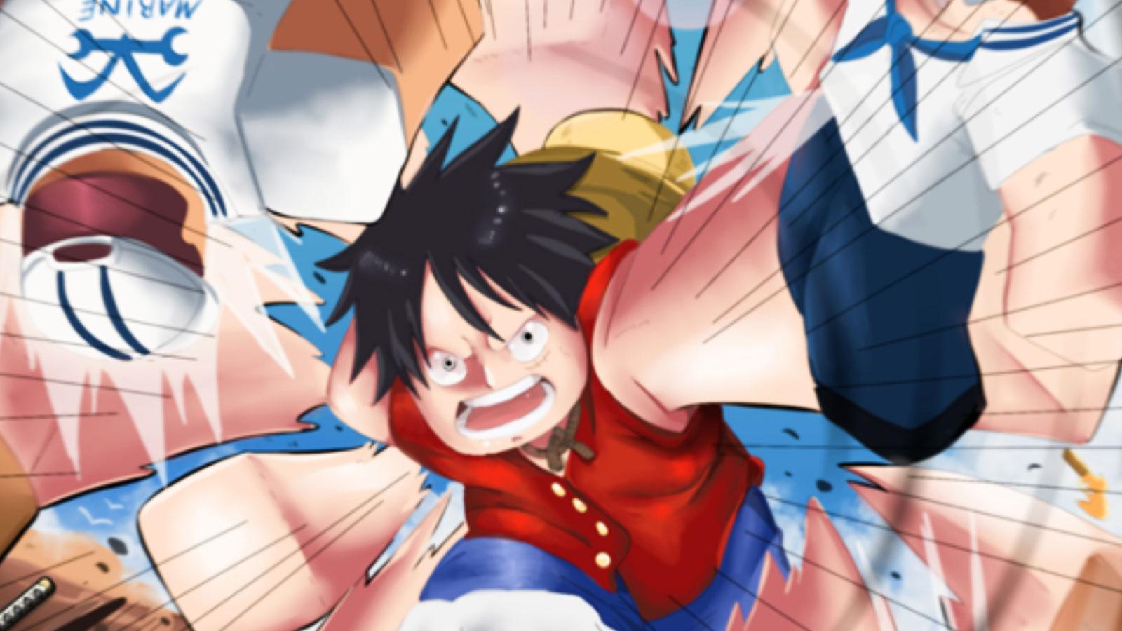 Luffy de One Piece dans le jeu A Piece de Roblox