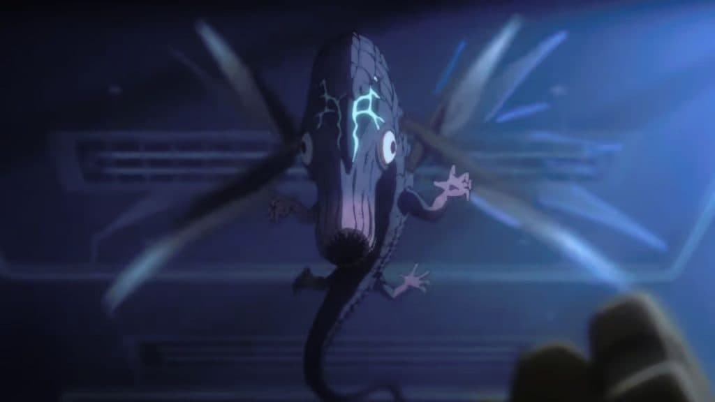 Le kaiju volant qui s'introduit dans Kafka Hibino dans l'anime Kaiju No. 8