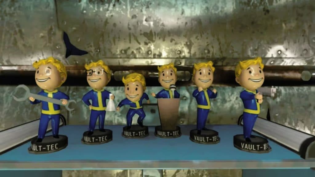 Figures bobblehead de Vault Boy dans Fallout