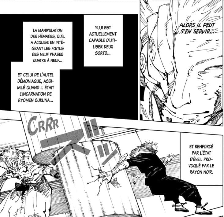 Yuji vs Sukuna dans le chapitre 257 du manga Jujutsu Kaisen