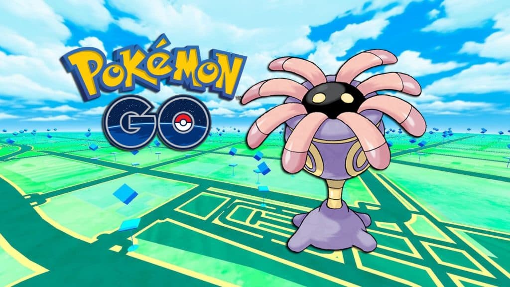 Lilia avec le logo de Pokémon Go