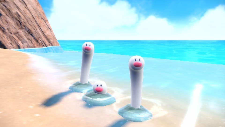 Trois Taupikeau sur une plage