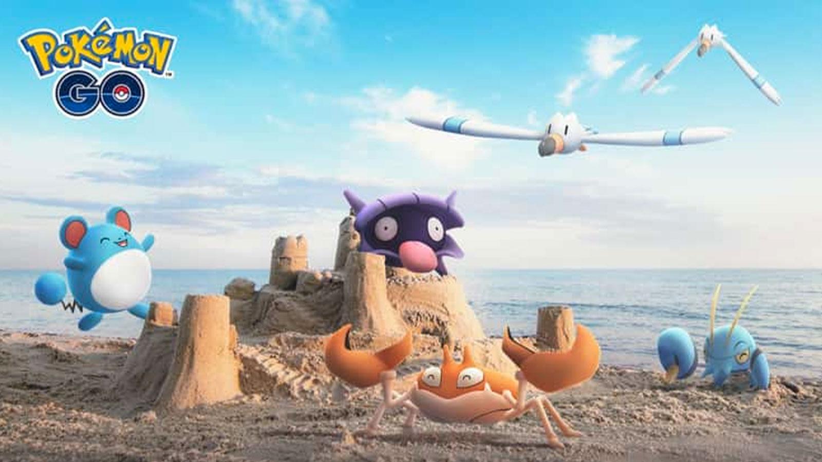 Des Pokémon sur la plage