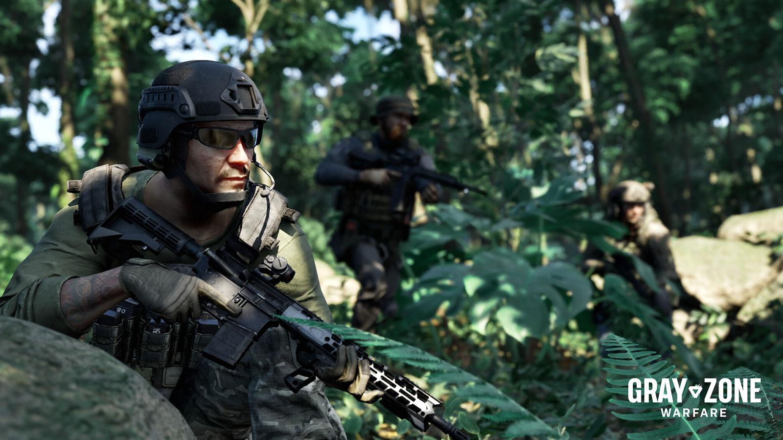 Escouade de joueurs Gray Zone Warfare dans la jungle