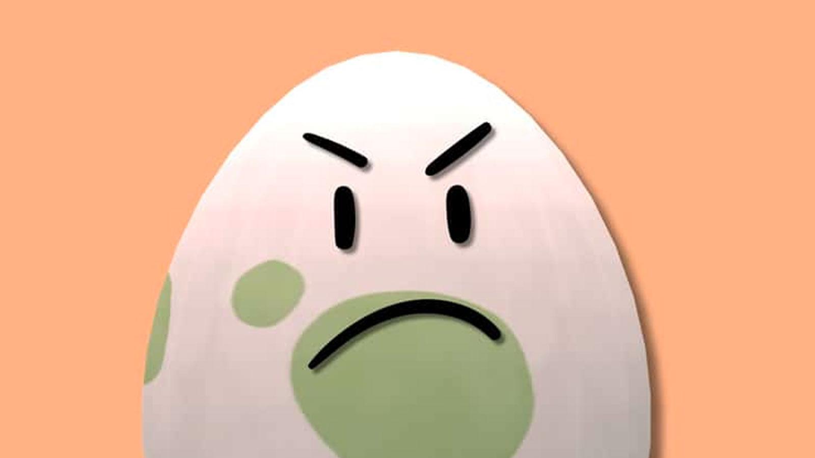Un œuf de Pokémon Go pas content