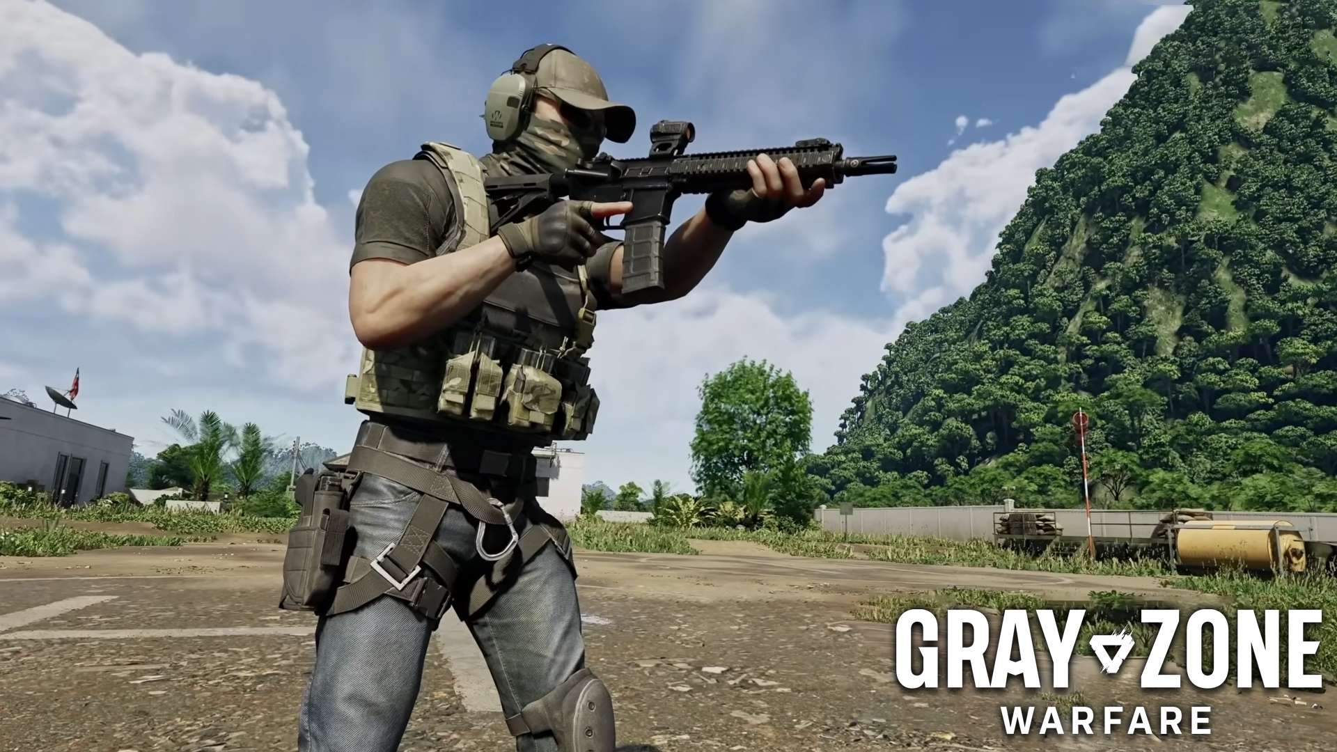 Joueur debout avec une arme dans Gray Zone Warfare